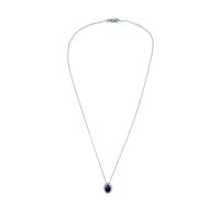 Collana Breda Gioielli Donna in Oro bianco Zaffiro 0.95 Ct CSPEOX0977SC-NG - CSPEOX0977SC-NG